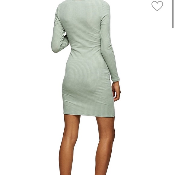 TOPSHOP | Ribbed Cutout Mini Dress Sz US 8 - Picture 2 of 7